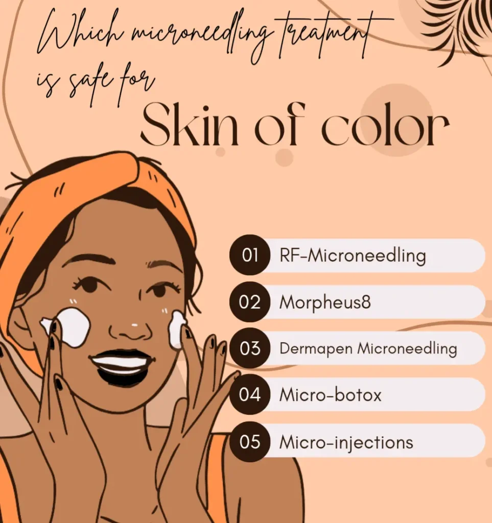 Which microneedling treatment is safe for black skin?